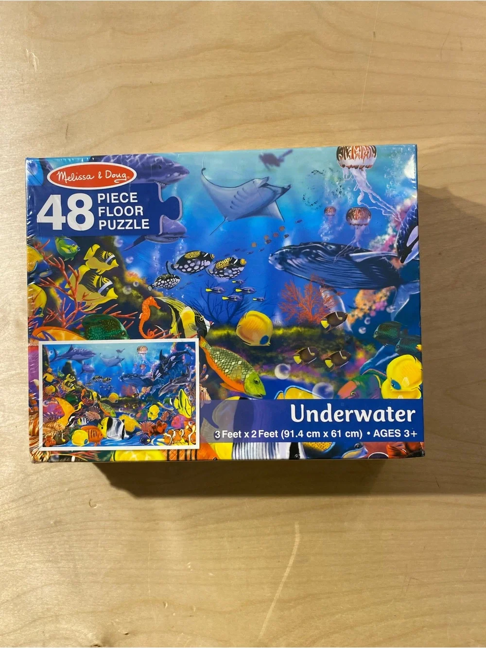 Melissa & Doug Underwater Sea Life Puzzle - Blue, Yellow, Green Sealed (SJ)